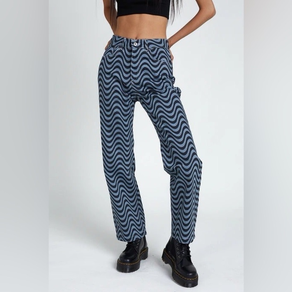 Ragged Priest Wave Pattern Jeans - Picture 9 of 9